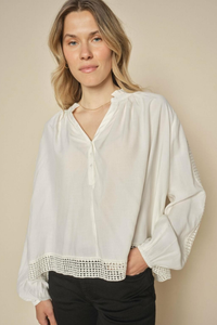 Mos Mosh Macha Lace Blouse | Ecru | 165410