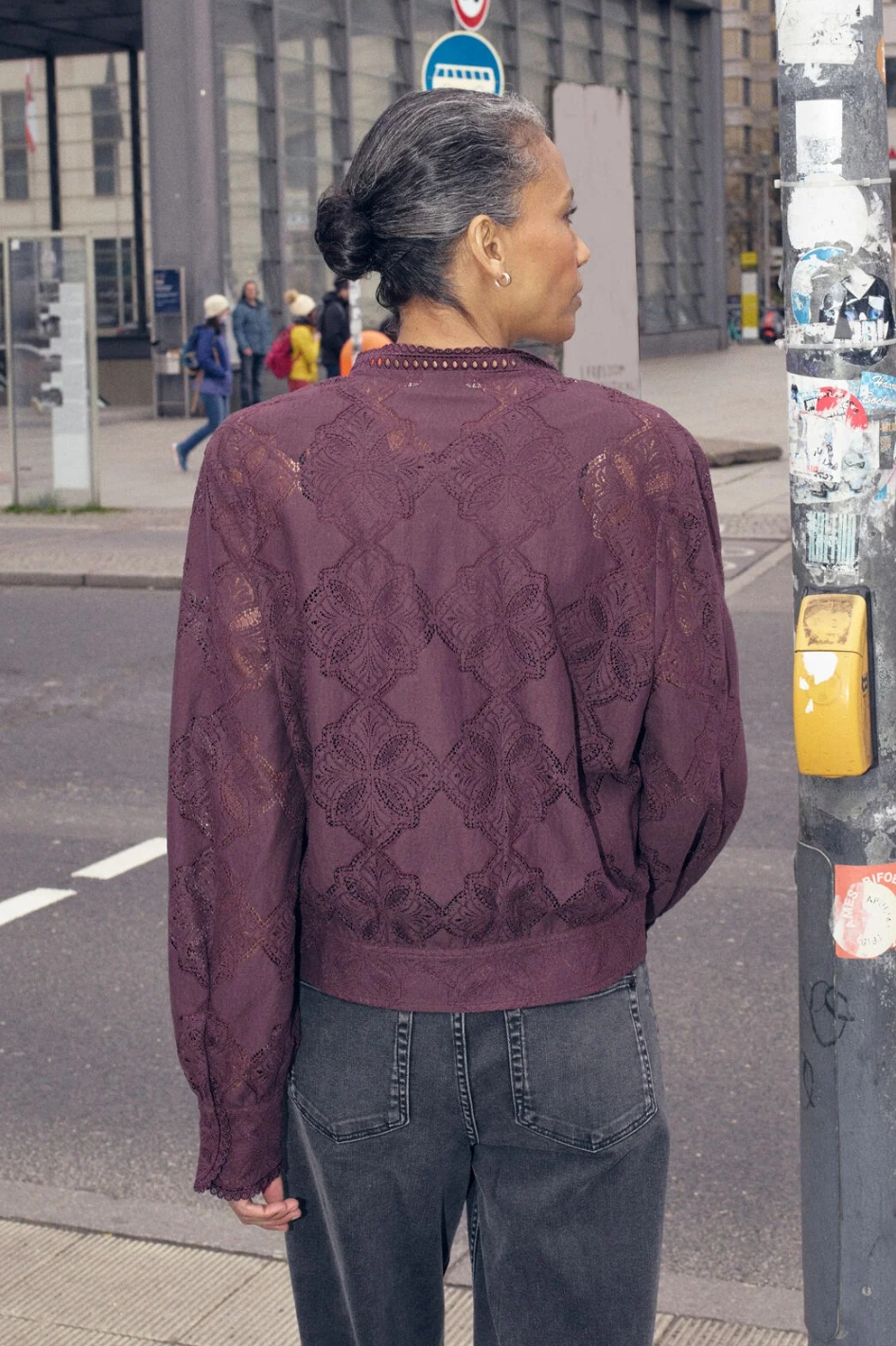 Mos Mosh Monia Yen Lace Shirt in Fudge