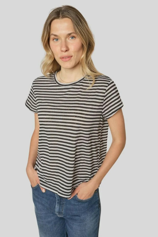 Mos Mosh Nan O-SS Stripe Tee | Micro Chip