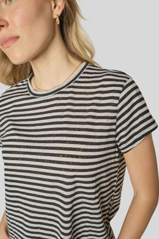 Mos Mosh Nan O-SS Stripe Tee | Micro Chip