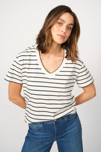 Mos Mosh Nani V-SS Stripe Tee | Spellbound | 168630