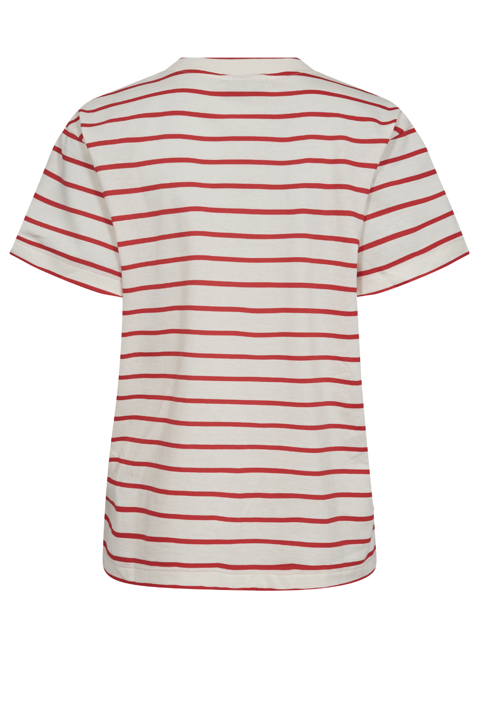 Mos Mosh Nani V-SS Stripe Tee | Chinese Red | 168630