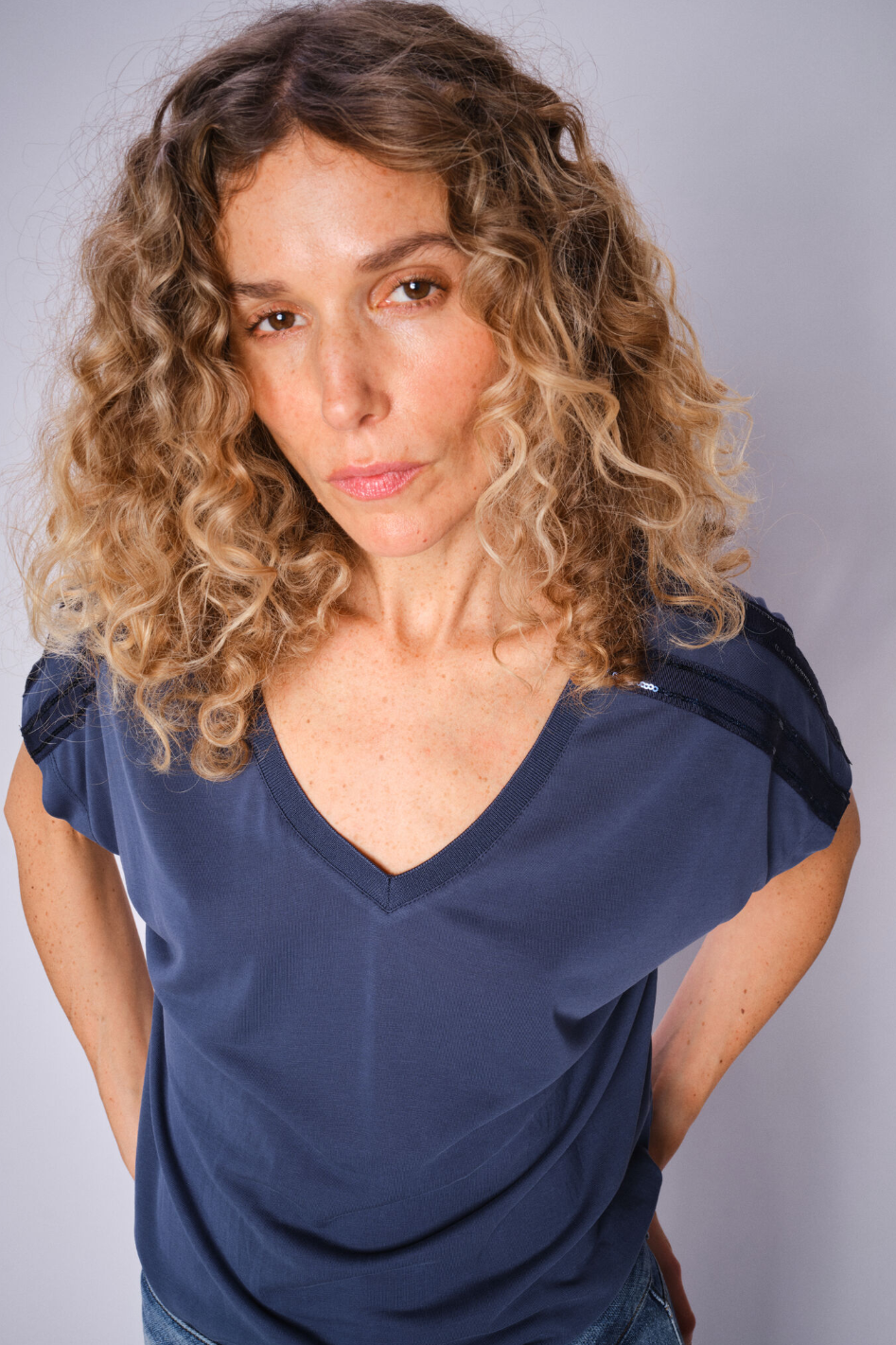 Mos Mosh Narelle V-Neck Sequin Tee