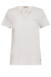 Mos Mosh Nicola O-SS Tee | Ecru | 176810MA1