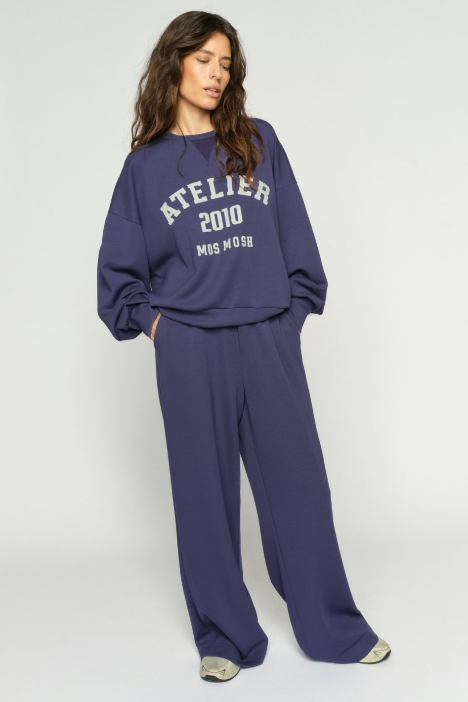 Mos Mosh Nima Sweatpant in Crown Blue