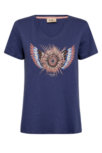 Mos Mosh Romi Gethi O-SS Glam Tee | Crown Blue | 176780MA1