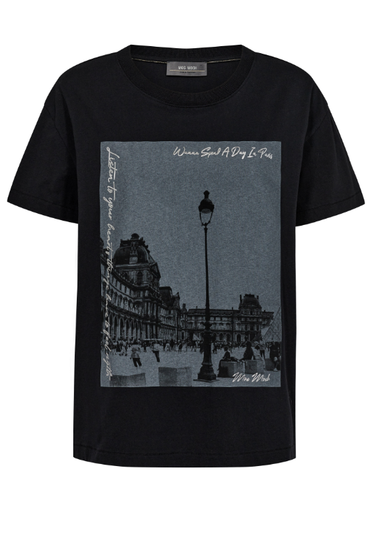 Mos Mosh Solene O-SS Tee | Black | 164510MX1