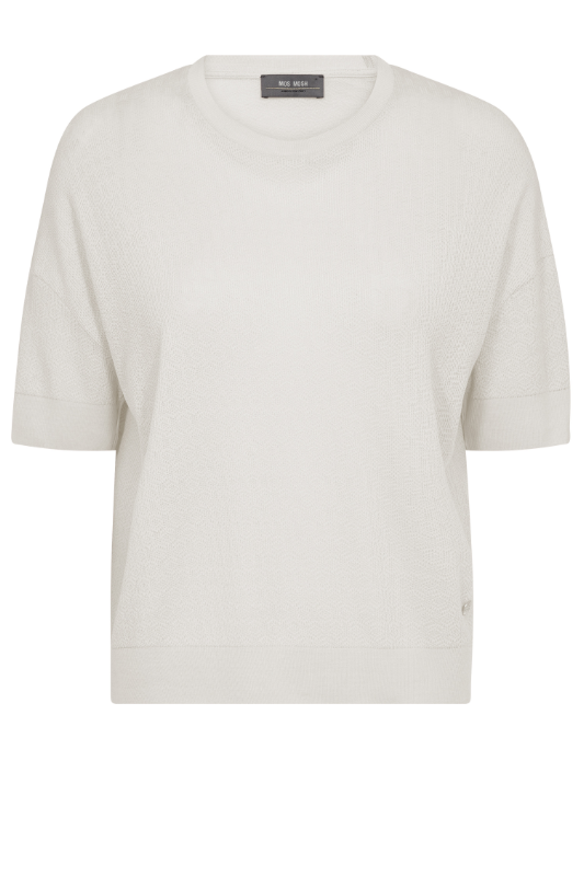 Mos Mosh Swann O-SS Flora Tee | Ecru | 164560MX1