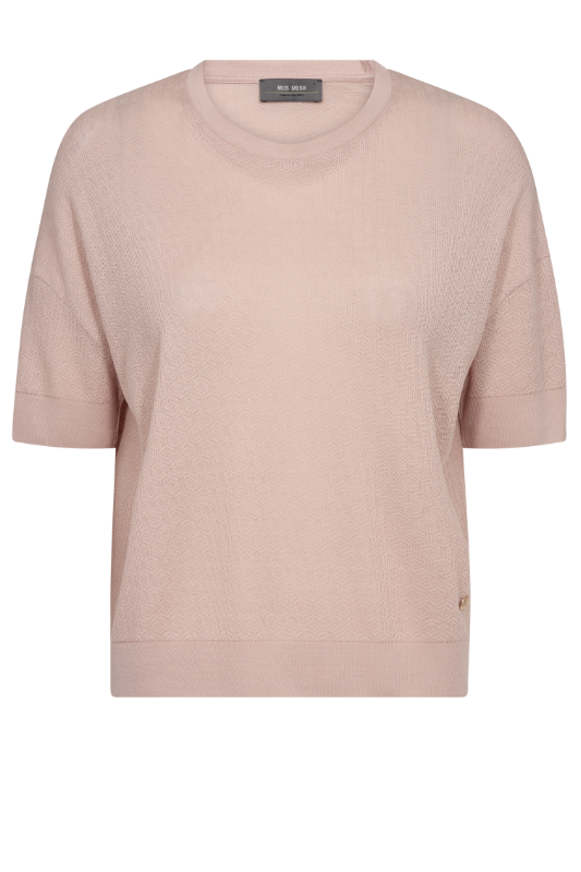 Mos Mosh Swann O-SS Flora Tee | Rose Smoke | 164560MX1