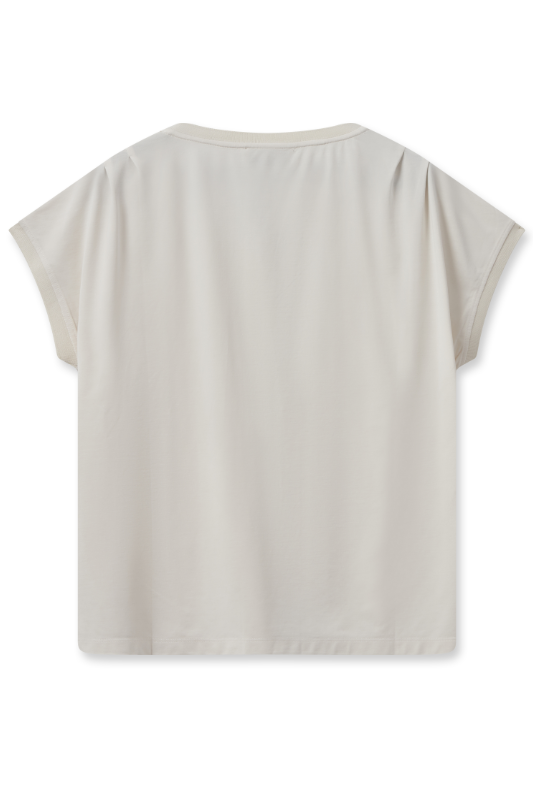 Mos Mosh Tekis V-Neck Tee | Ecru | 159170