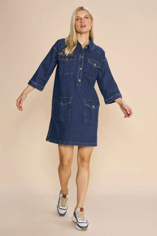 Mos Mosh Vika Denim Dress | Blue | 161690MW1