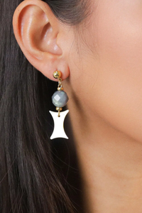 Nature Bijoux Eclipse Post Earrings with Golden Ball