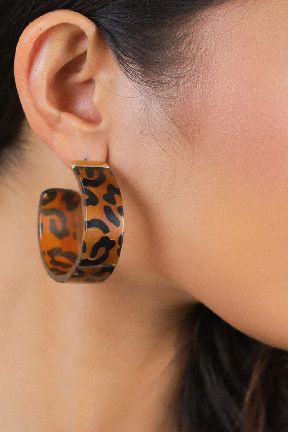 Nature Bijoux Jaguar Small Creoles Earrings