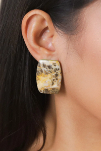 Nature Bijoux Komodo Rectangular Clip Earrings