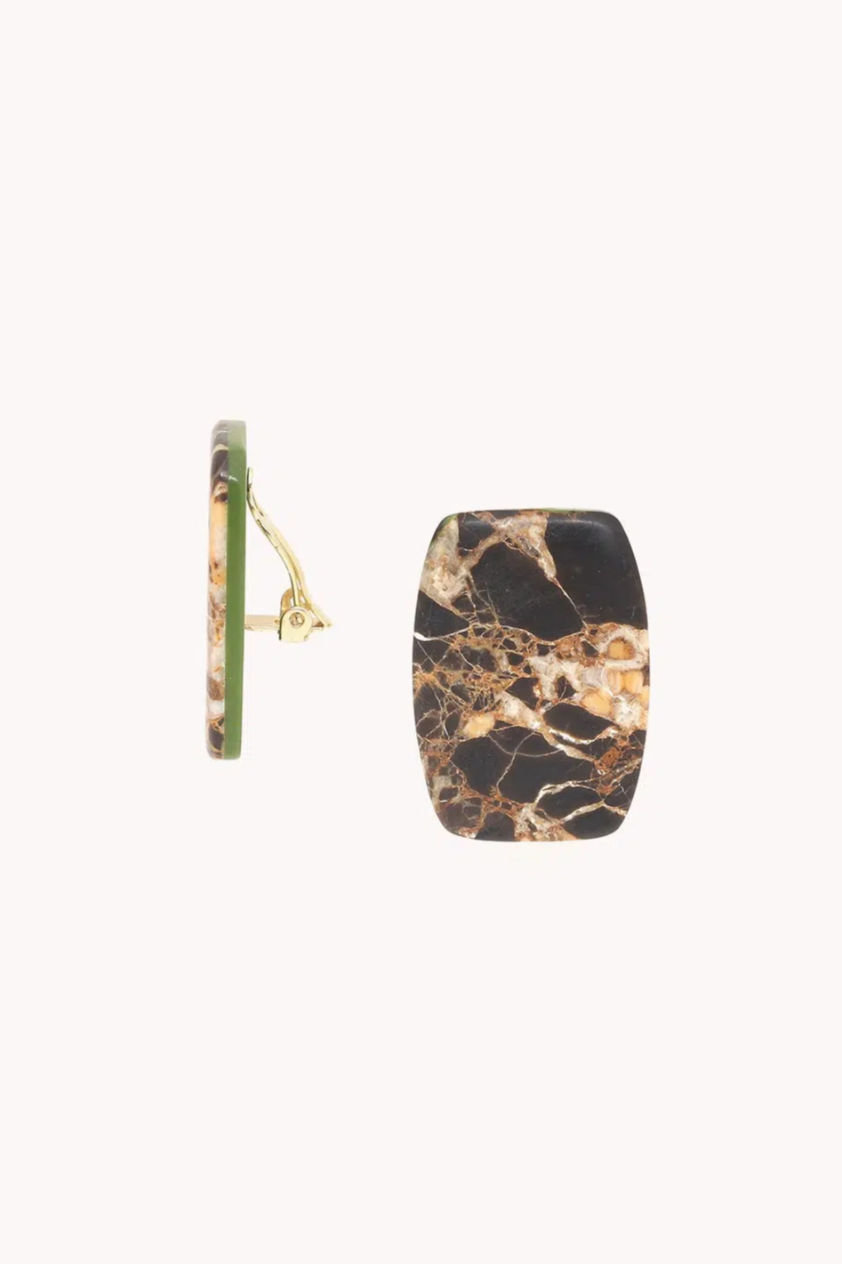 Nature Bijoux Komodo Rectangular Clip Earrings