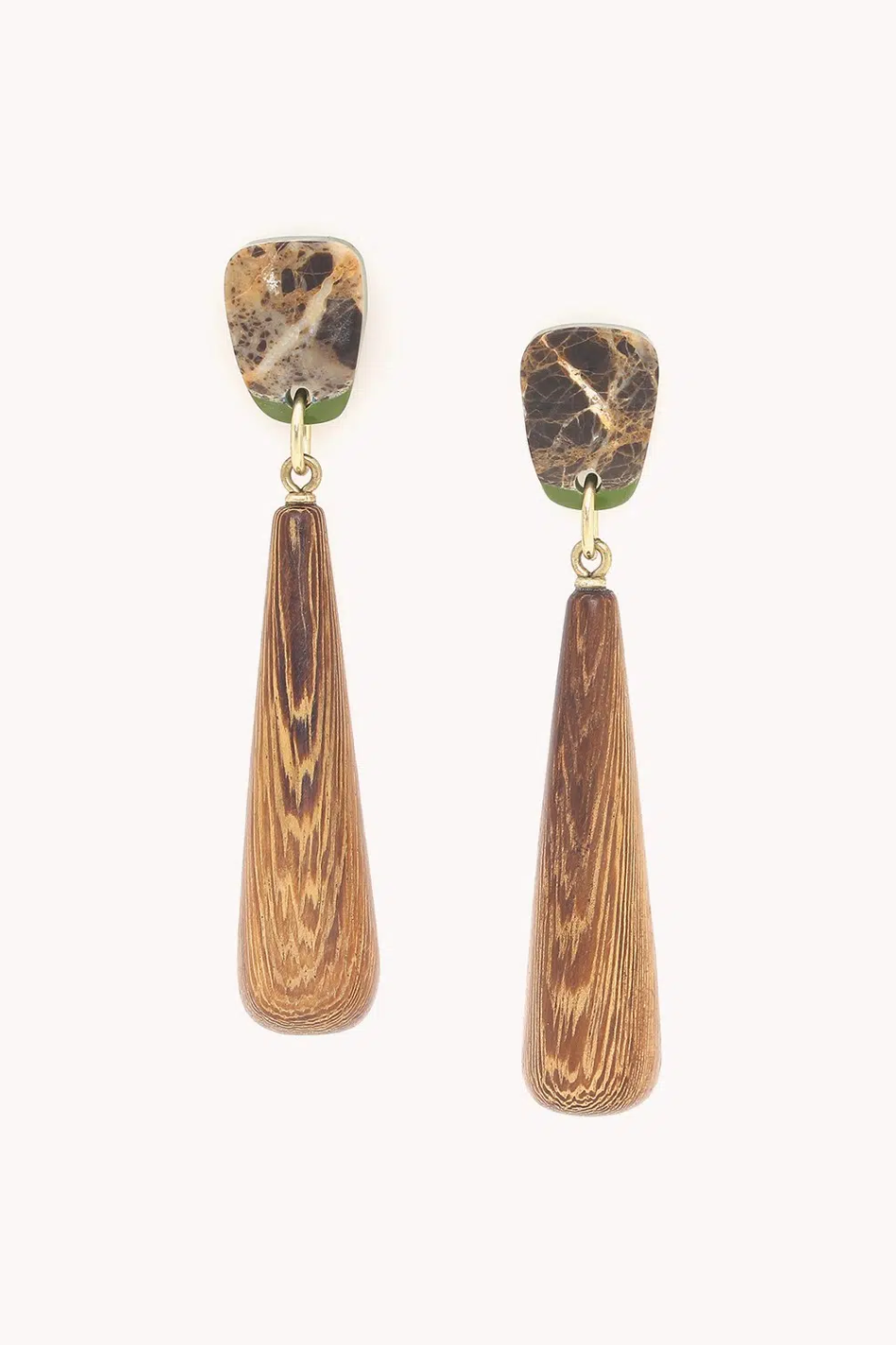 Nature Bijoux Komodo Post Earrings with Robles Drop