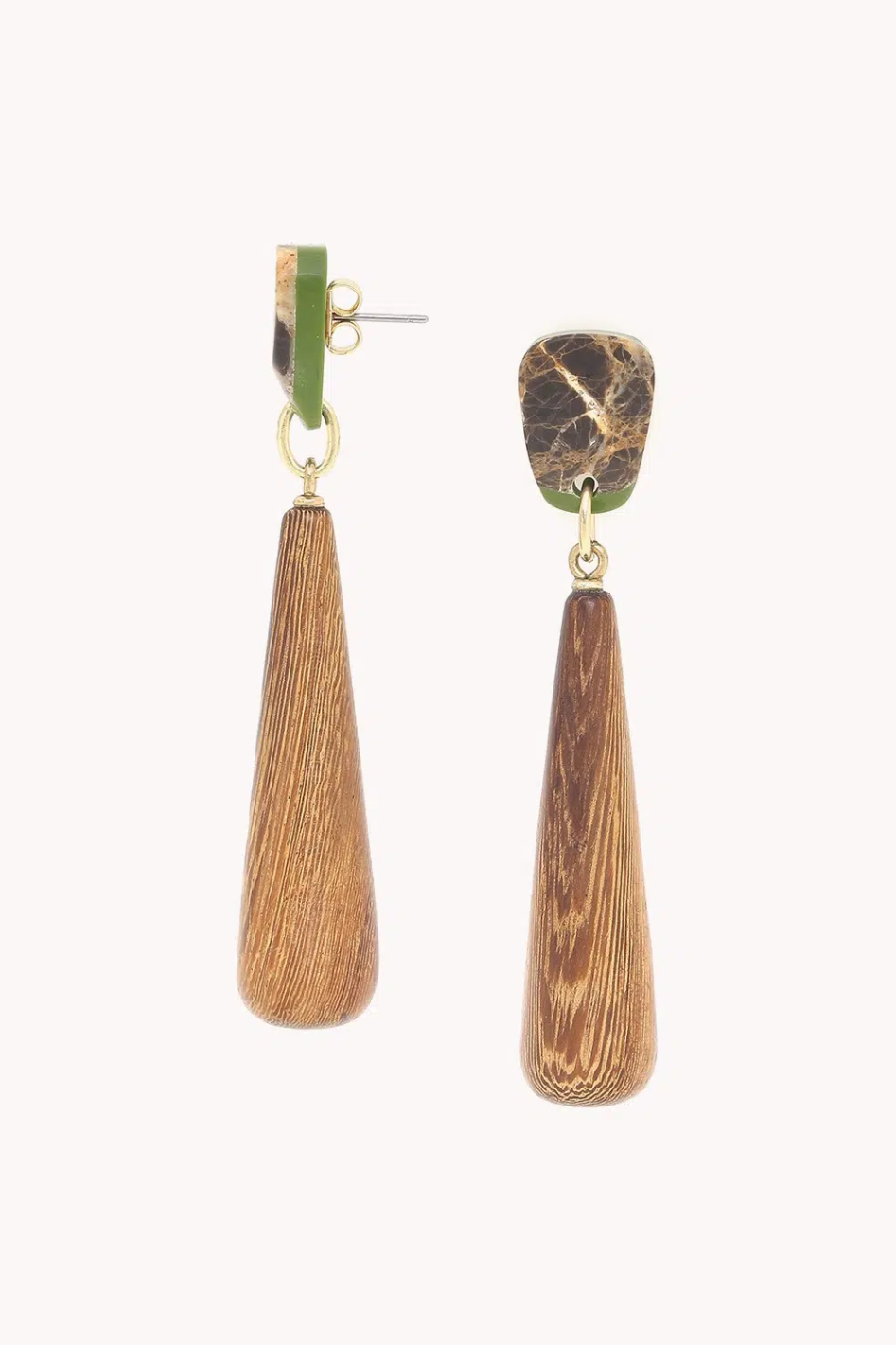 Nature Bijoux Komodo Post Earrings with Robles Drop