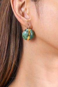 Nature Bijoux Round French Hook Earrings | Mara Collection