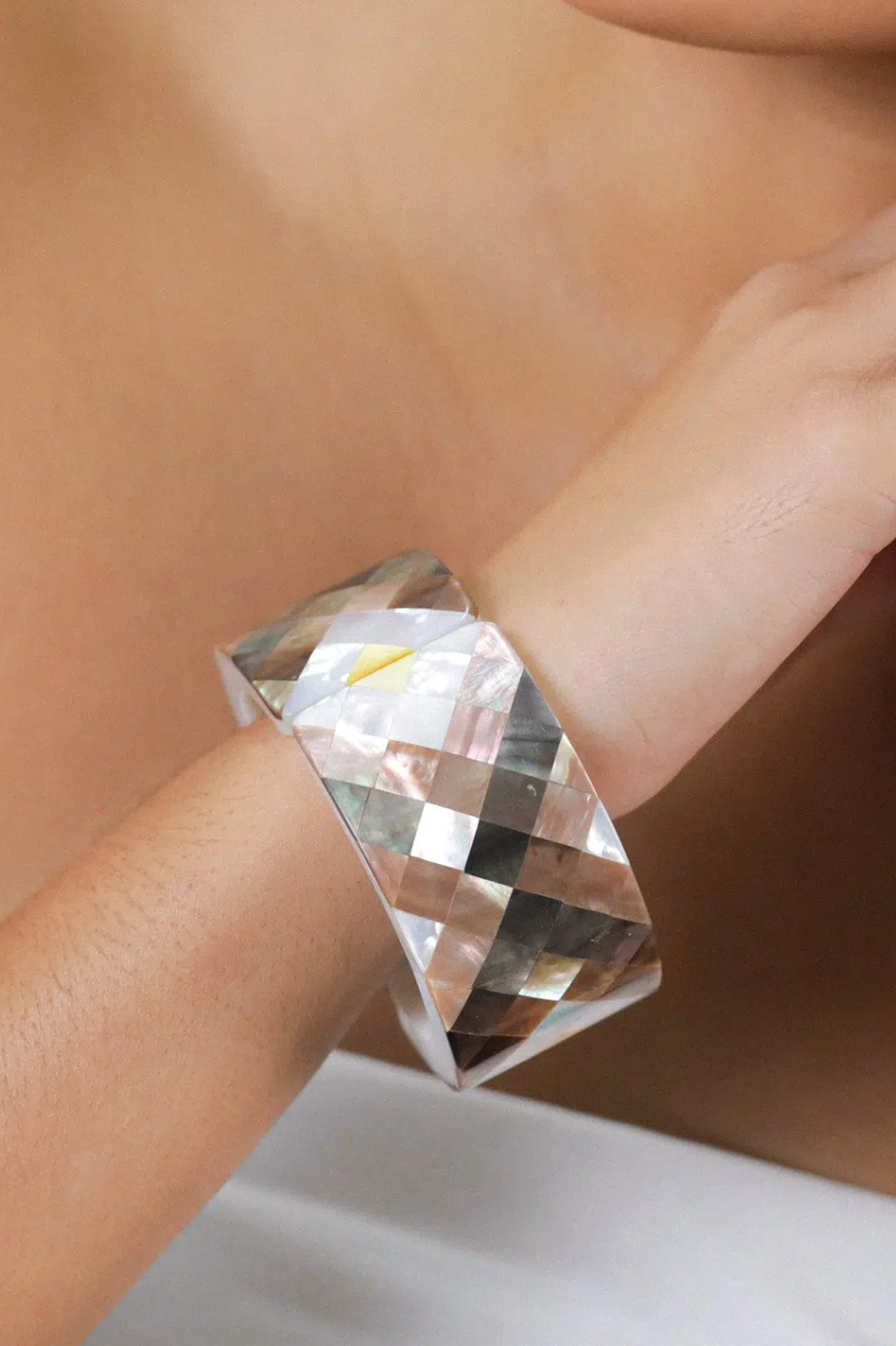 Nature Bijoux San Lazzaro 4 Shell Marquetry Articulated Bracelet