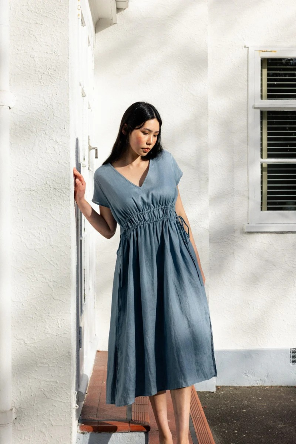 Neris Drawn In Dress in Dove