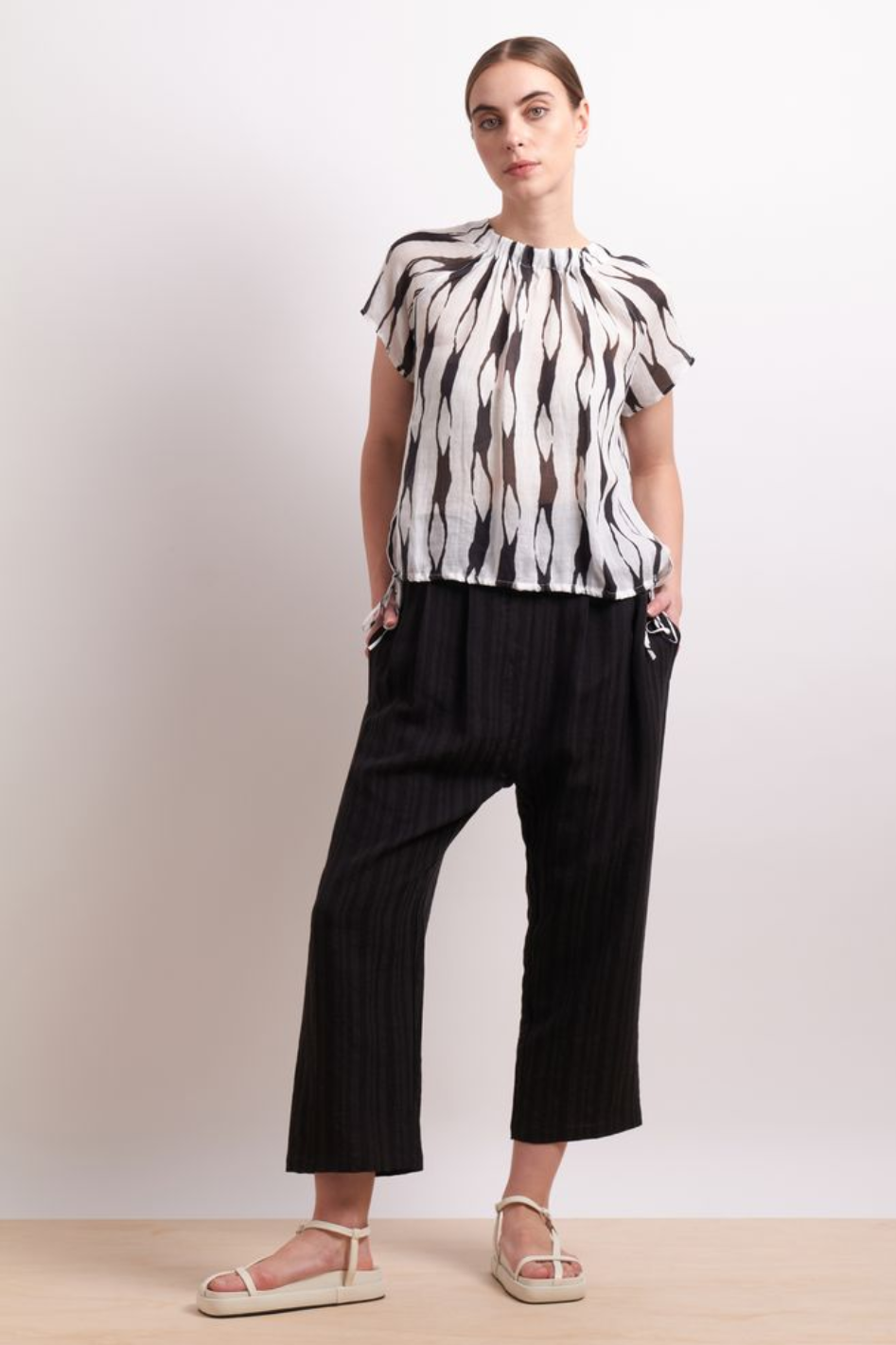 Neris My Space Pant in Onyx Stripe
