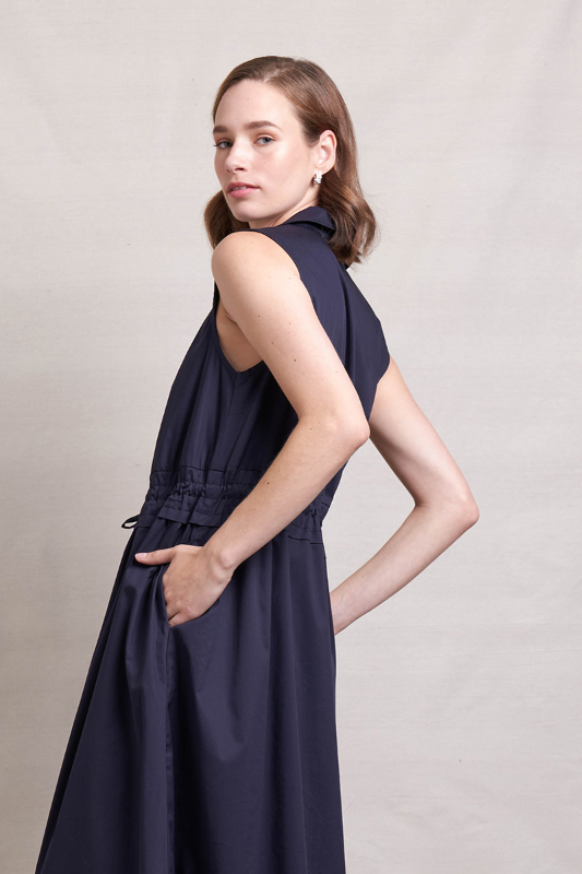 Neris Papercraft Shirt Dress | Ink