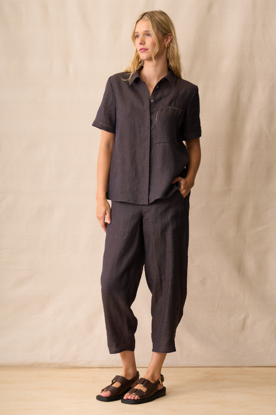 Neris Parker Pant in Hazel