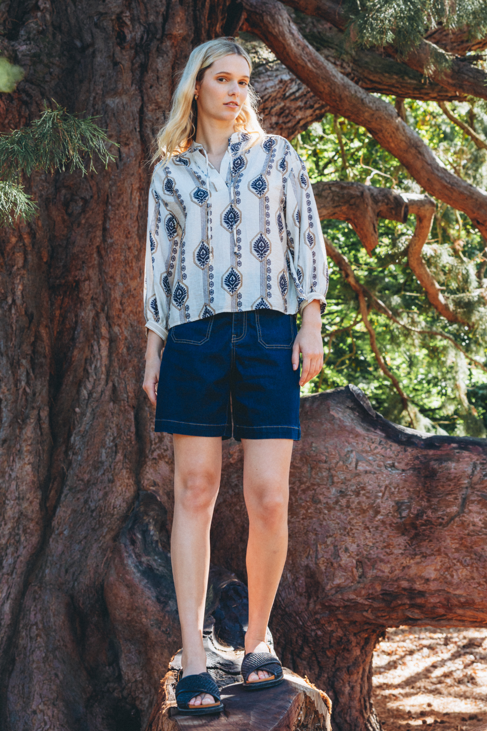 Neris Reine Top in Boho Print
