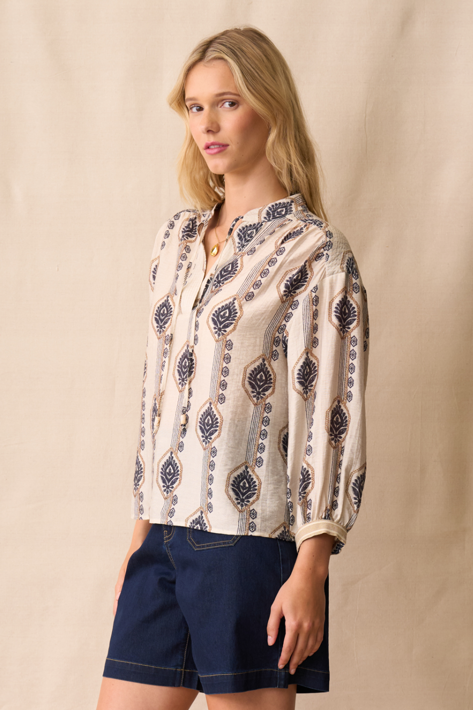 Neris Reine Top in Boho Print