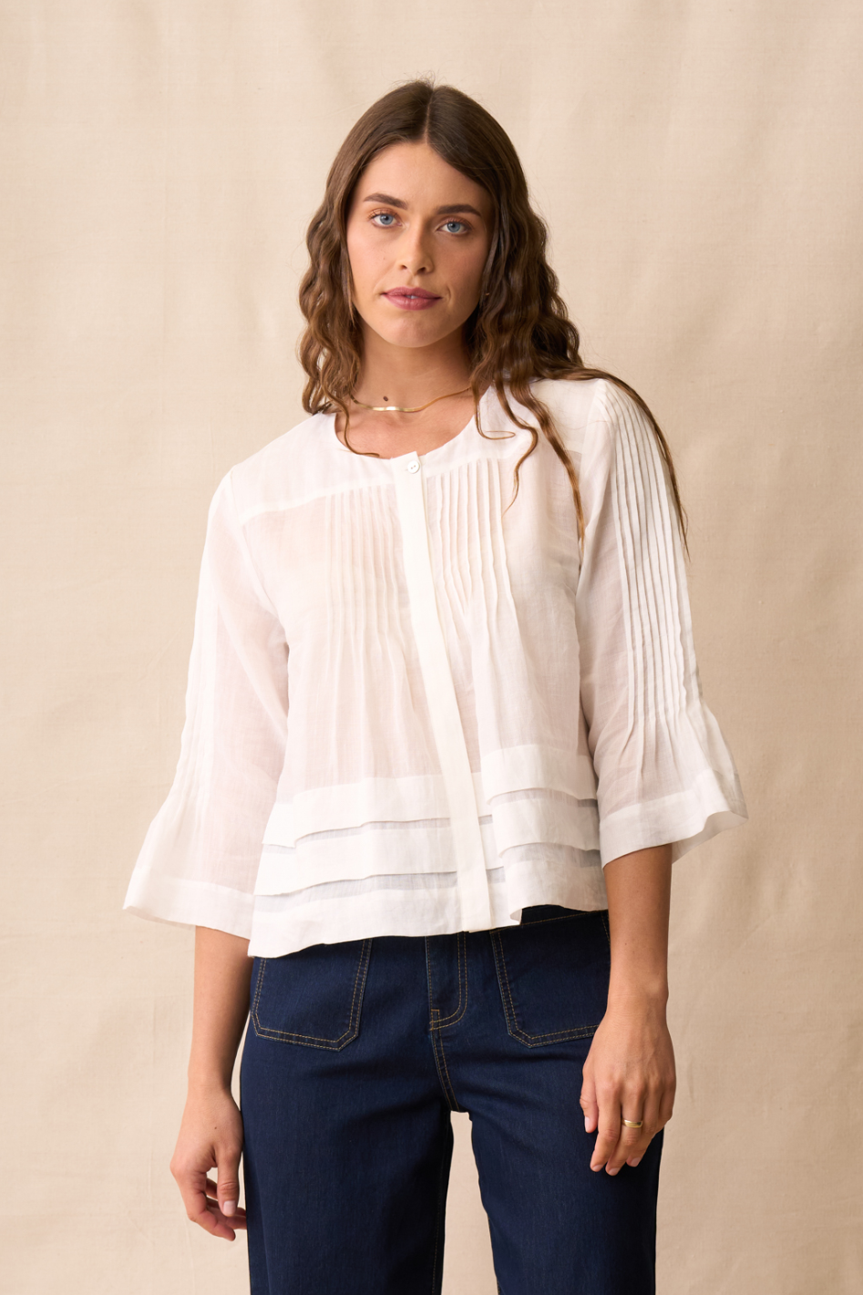 Neris Rumi Blouse in White