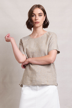 Load image into Gallery viewer, Neris Simplici Tee | Mineral Stripe
