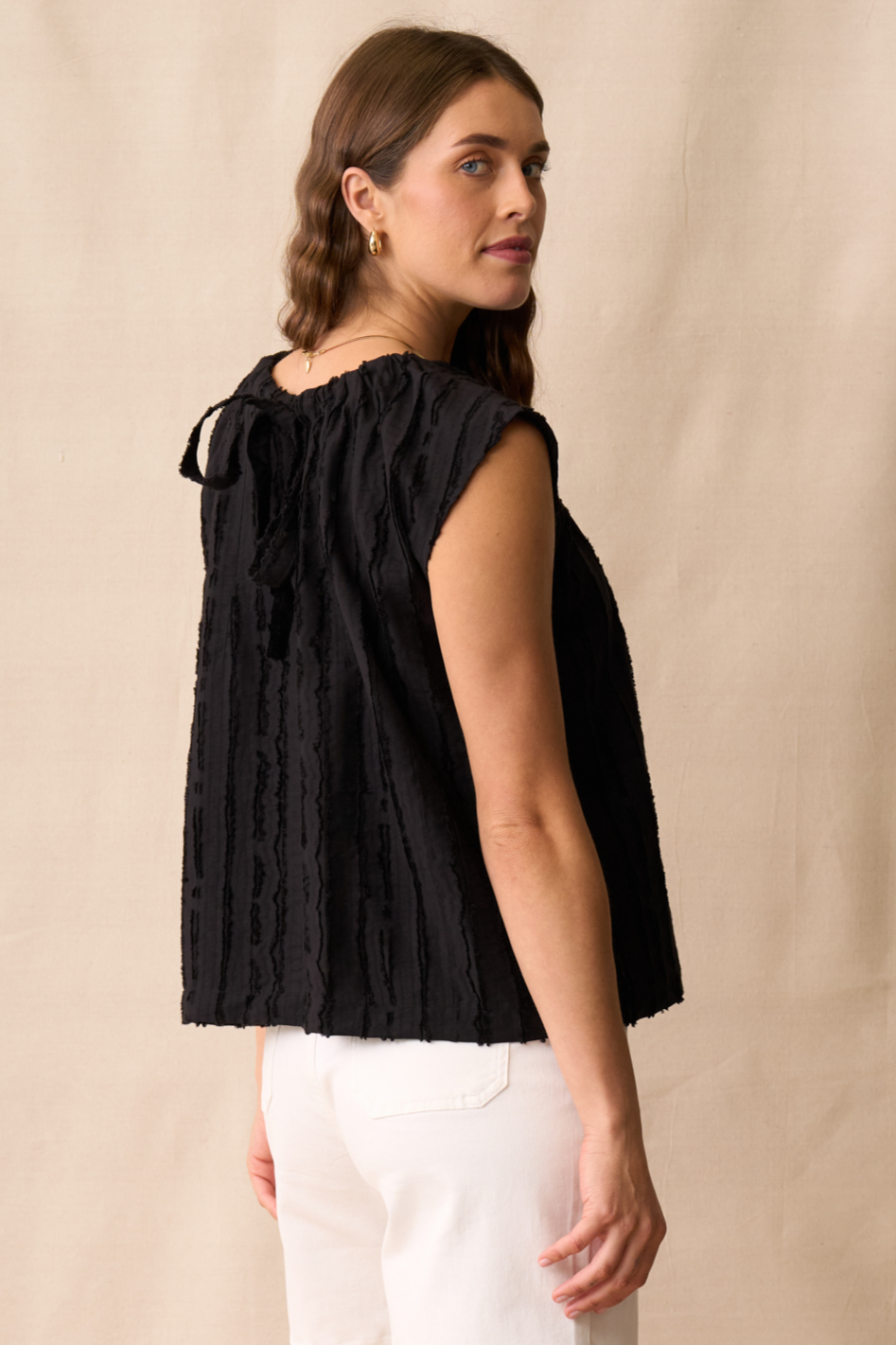 Neris Tie Back Top in Jett