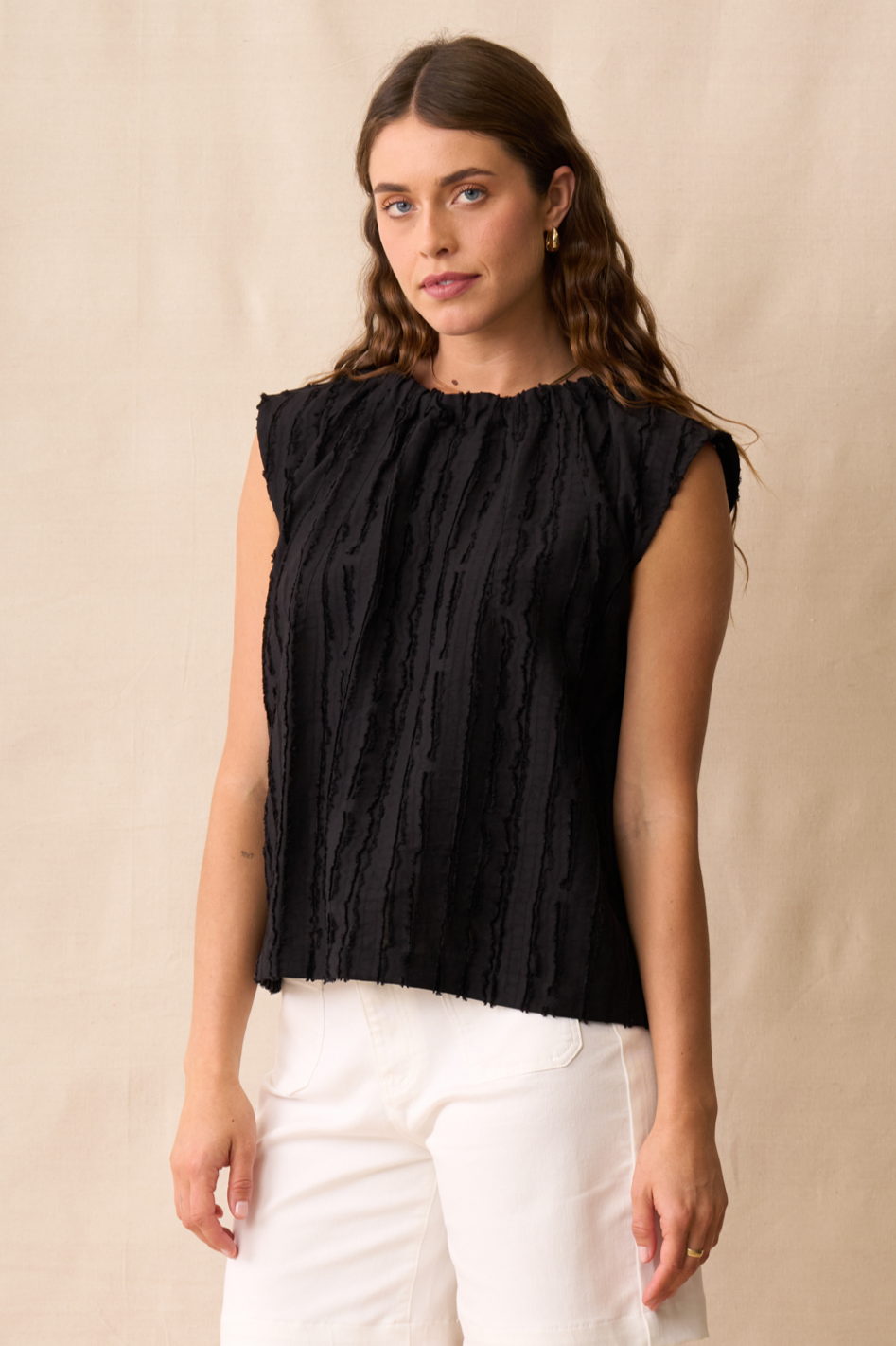 Neris Tie Back Top in Jett