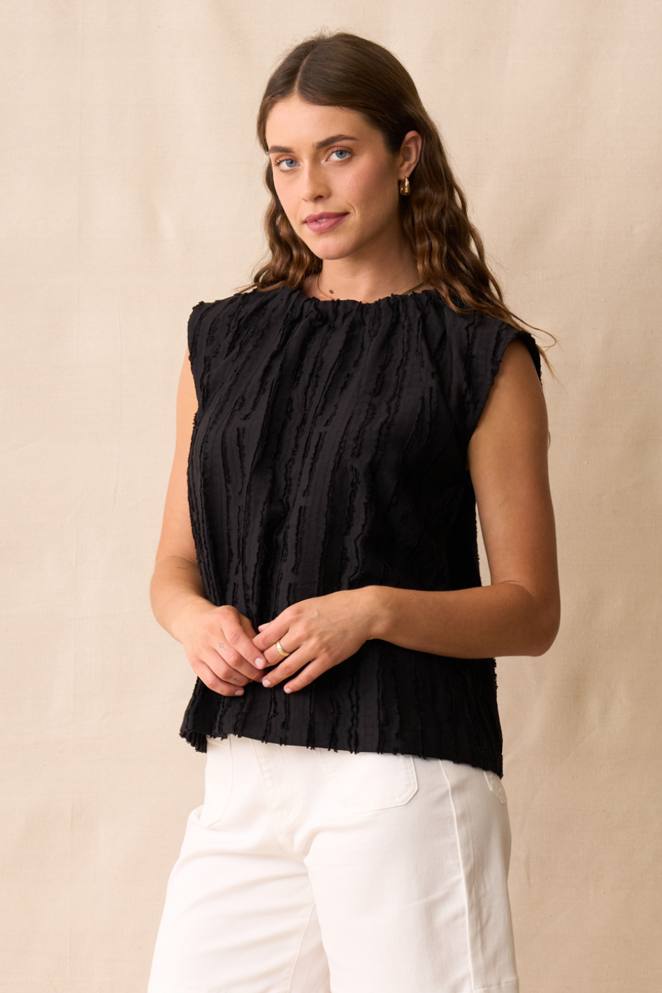 Neris Tie Back Top in Jett