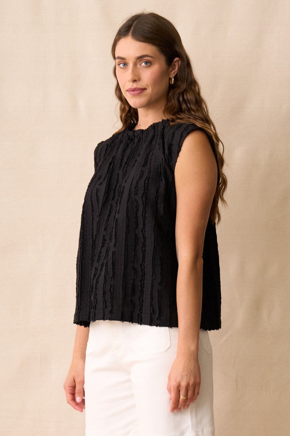 Neris Tie Back Top in Jett