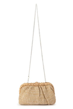 Load image into Gallery viewer, Olga Berg Amalia Pleated Woven Clutch | Natural
