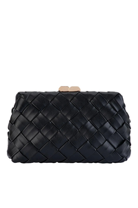 Olga Berg Quinn Woven Clutch | Black