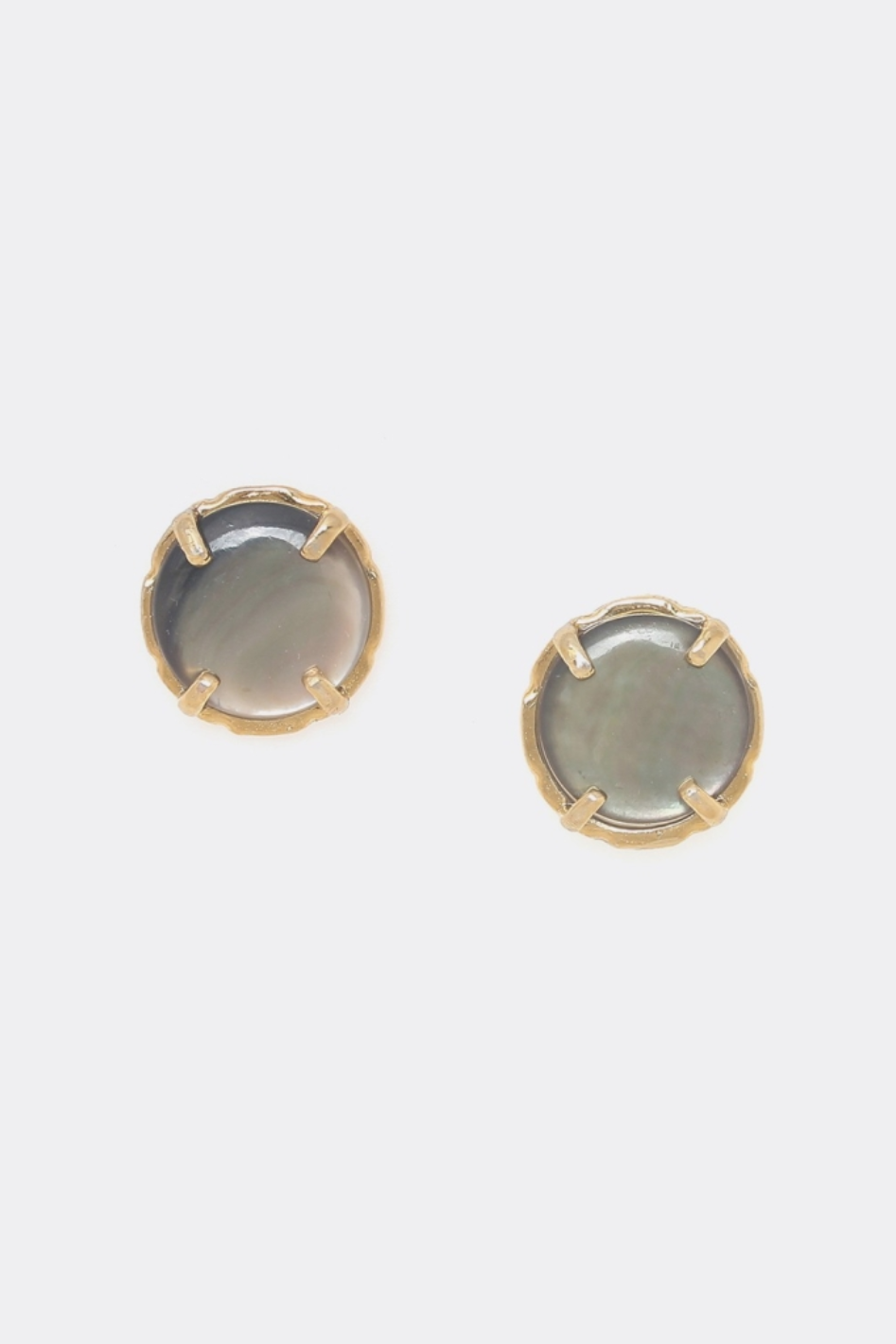 Ori Tao Bloom Black Lip Stud Earrings