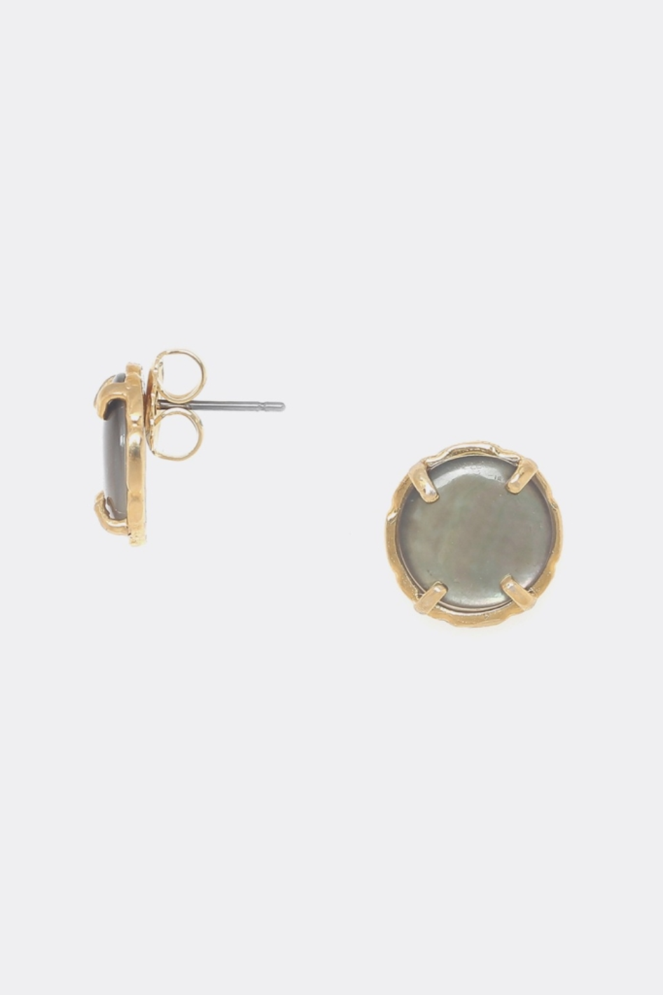 Ori Tao Bloom Black Lip Stud Earrings