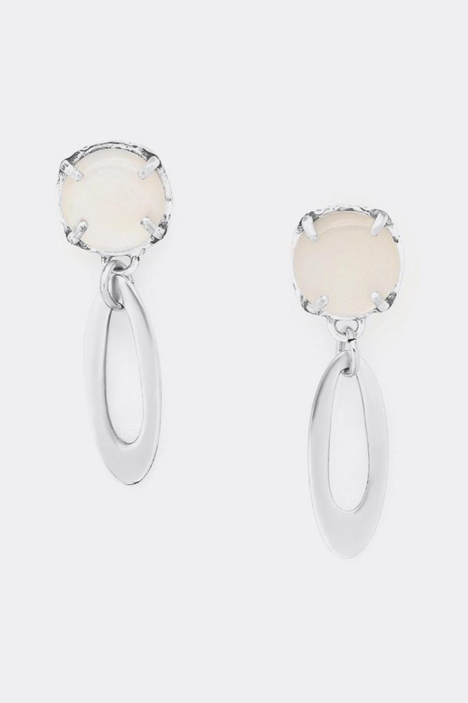 Ori Tao Bloom Silvered Post Earrings with White Mother of Pearl