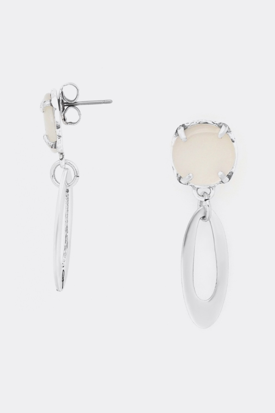 Ori Tao Bloom Silvered Post Earrings with White Mother of Pearl