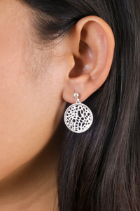 Ori Tao Coralia Small Silvered Post Earrings