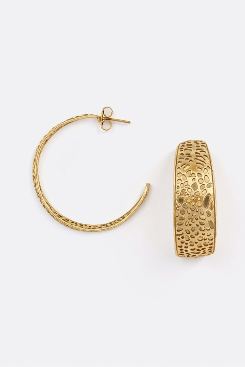 Ori Tao Coralia Golden Creoles Earrings