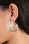 Ori Tao Coralia XL Silvered Creoles Earrings