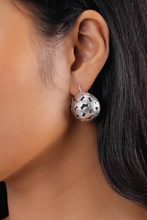 Load image into Gallery viewer, Ori Tao Half Ball French Hook Earrings | Silver | Disco Collection
