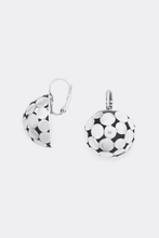 Load image into Gallery viewer, Ori Tao Half Ball French Hook Earrings | Silver | Disco Collection
