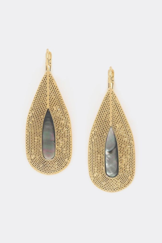 Ori Tao Large French Hook Drop Earrings | Gold | Miyako Collection