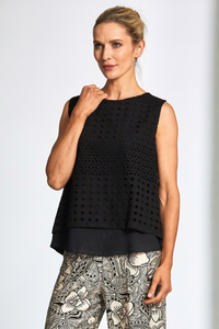 Peruzzi Broderie Top | Black | 25135