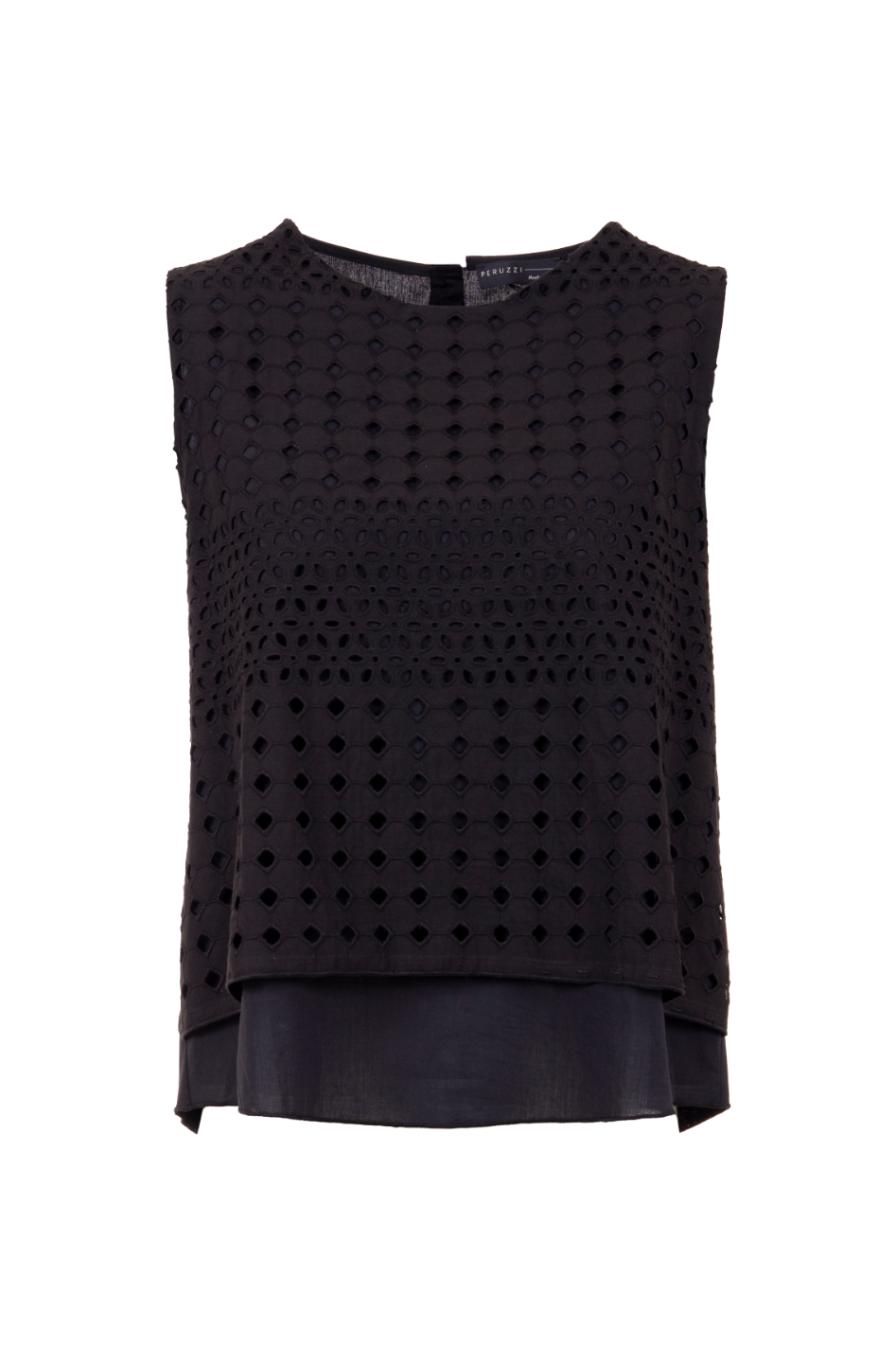 Peruzzi Broderie Top in Black