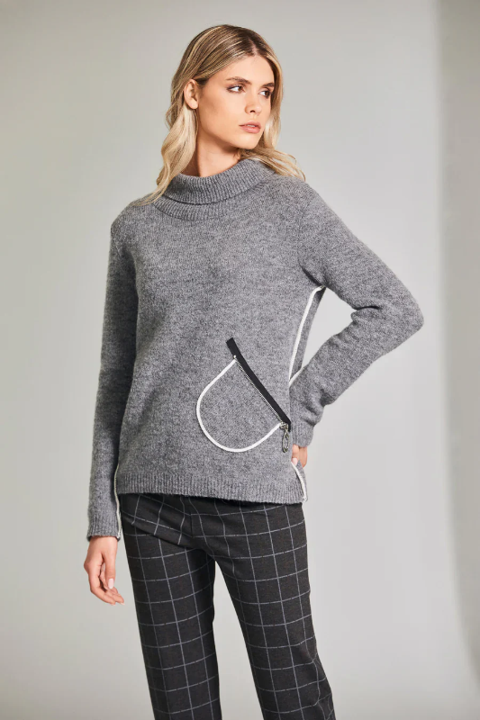 Peruzzi Check Trouser | Grey | W24123